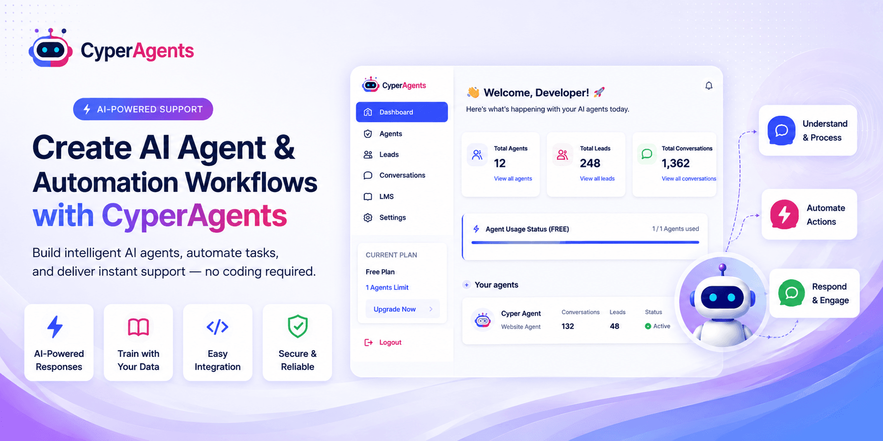 How to Create an AI Agent & Automation Workflow with CyperAgents